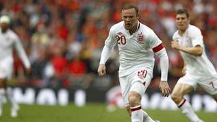 Wayne Rooney in action for England