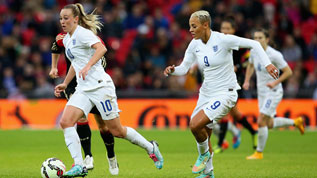 England Women in action at Wembley