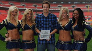 Super Fan Richard Alfrord receiving his Wembley Way stone