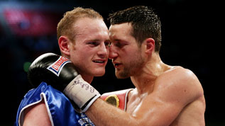 Froch embraces Groves after defeating him at Wembley