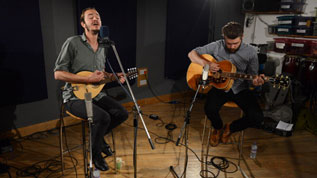Tom Smith and Russell Leech perform together