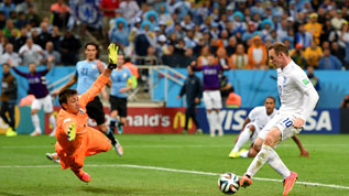 Rooney scores against Uruguay