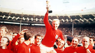 Bobby Moore lifts the World Cup