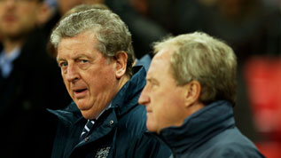 Roy Hodgson looks on as England defeat San Marino 5-0