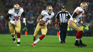 Colin Kaepernick in action at Wembley