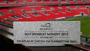 Coldplay's Wembley Way stone