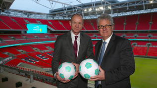 EE's Olaf Swantee and Wembley's Melvin Benn