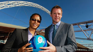 Team GB Football Coaches Hope Powell and Stuart Pearce