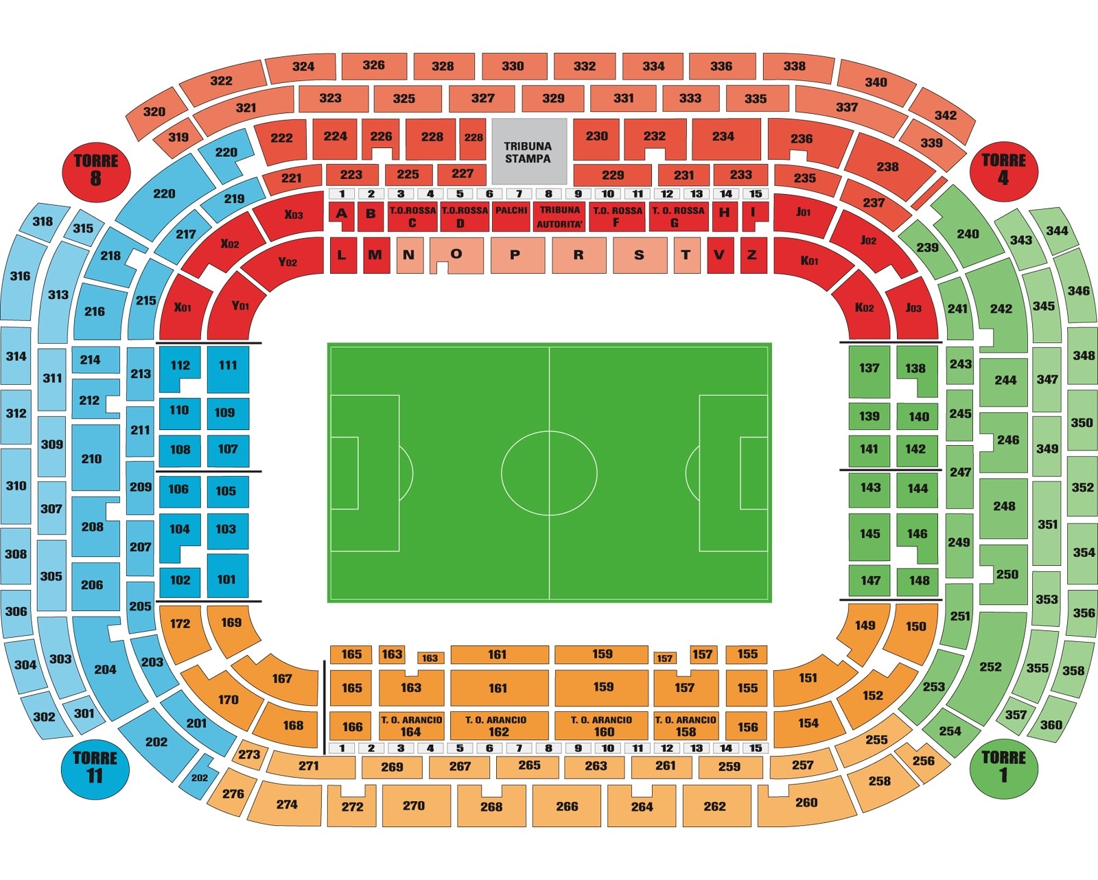 San Siro Stadium Map